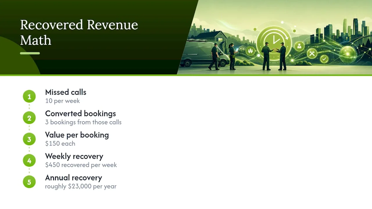 Missed calls converted into annual revenue