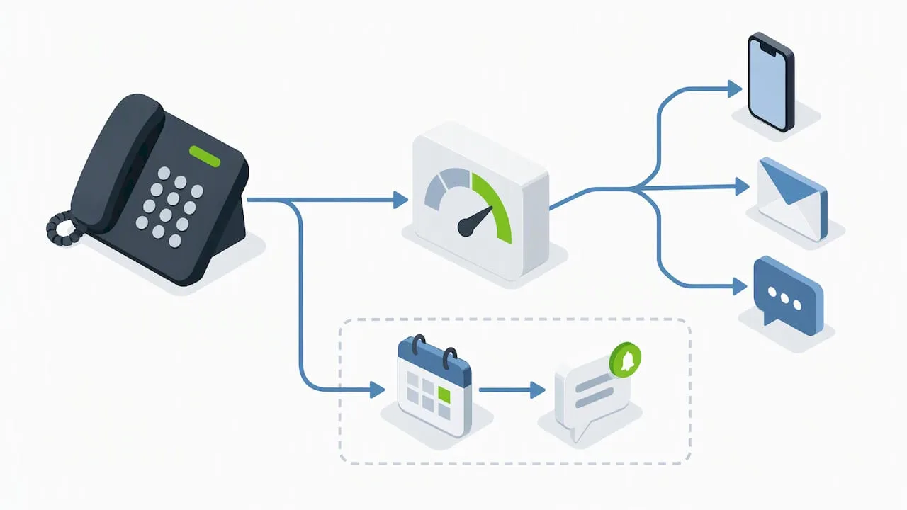 Three-stage missed-call pilot process
